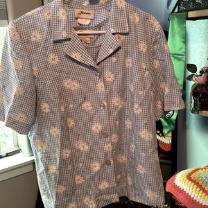 Vintage Florentine Button Down/tank Set